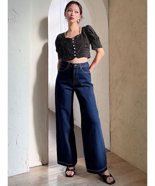 RESEXXY（リゼクシー）の「ピコレーストリミングブラウス【セットアップ着用可能】（シャツ/ブラウス・レディース・レッド/ブラック/アイボリー・FREE）」の14枚目の写真