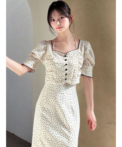 RESEXXY（リゼクシー）の「ピコレーストリミングブラウス【セットアップ着用可能】（シャツ/ブラウス・レディース・レッド/ブラック/アイボリー・FREE）」の16枚目の写真