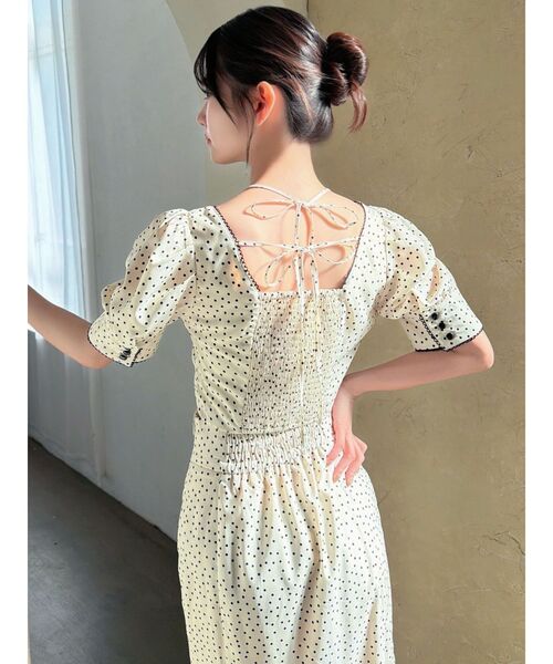 RESEXXY（リゼクシー）の「ピコレーストリミングブラウス【セットアップ着用可能】（シャツ/ブラウス・レディース・レッド/ブラック/アイボリー・FREE）」の18枚目の写真