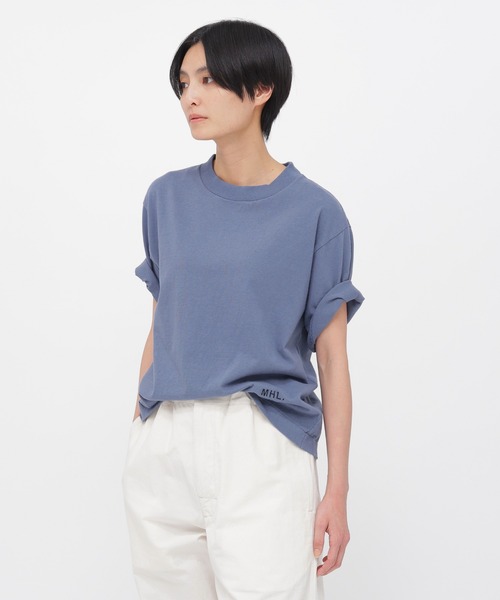 MHL.（エムエイチエル）の「UPCYCLED COTTON JERSEY（Tシャツ/カットソー・レディース・グレー・2）」の7枚目の写真