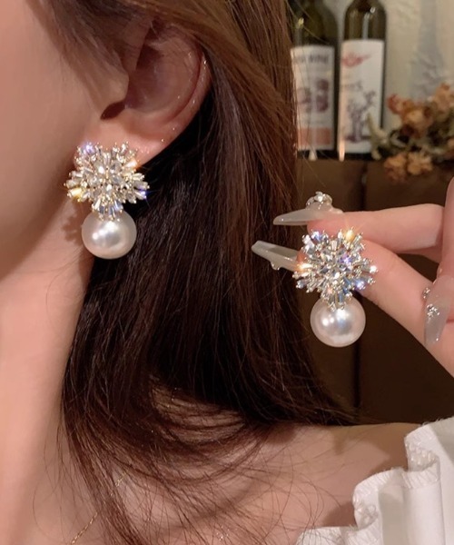 Feliz(フェリス)の「ビジュー×パールピアスアソート(ピアス(両耳用)・レディース・カリビアンブルー/その他3/その他2/その他1/その他4・FREE)」の19枚目の写真