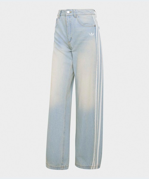 adidas（アディダス）の「adidas/アディダス adidas VINTAGE DAD JEANS ヴィンテージ サイドライン テーパード オーバーサイズ デニムパンツ 2026年春夏（デニムパンツ・レディース・ブルー/ライトブルー・24inch/25inch/26inch/27inch/28inch/29inch/30inch）」の5枚目の写真