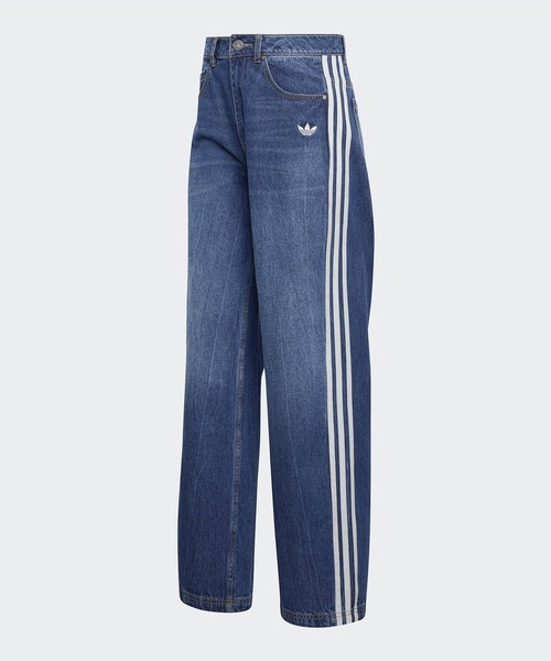 adidas（アディダス）の「adidas/アディダス adidas VINTAGE DAD JEANS ヴィンテージ サイドライン テーパード オーバーサイズ デニムパンツ 2026年春夏（デニムパンツ・レディース・ブルー/ライトブルー・24inch/25inch/26inch/27inch/28inch/29inch/30inch）」の10枚目の写真