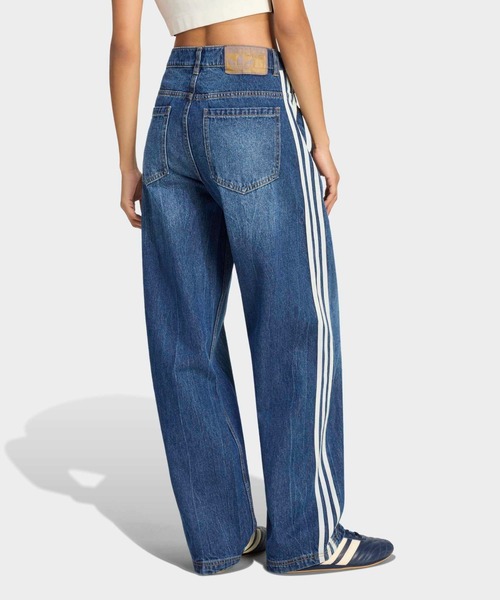 adidas（アディダス）の「adidas/アディダス adidas VINTAGE DAD JEANS ヴィンテージ サイドライン テーパード オーバーサイズ デニムパンツ 2026年春夏（デニムパンツ・レディース・ブルー/ライトブルー・24inch/25inch/26inch/27inch/28inch/29inch/30inch）」の9枚目の写真