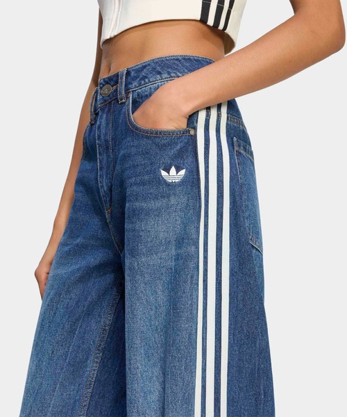 adidas（アディダス）の「adidas/アディダス adidas VINTAGE DAD JEANS ヴィンテージ サイドライン テーパード オーバーサイズ デニムパンツ 2026年春夏（デニムパンツ・レディース・ブルー/ライトブルー・24inch/25inch/26inch/27inch/28inch/29inch/30inch）」の8枚目の写真