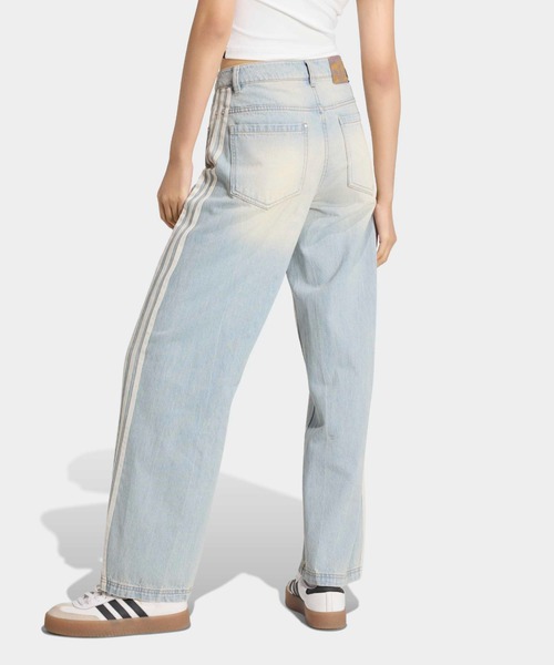 adidas（アディダス）の「adidas/アディダス adidas VINTAGE DAD JEANS ヴィンテージ サイドライン テーパード オーバーサイズ デニムパンツ 2026年春夏（デニムパンツ・レディース・ブルー/ライトブルー・24inch/25inch/26inch/27inch/28inch/29inch/30inch）」の3枚目の写真