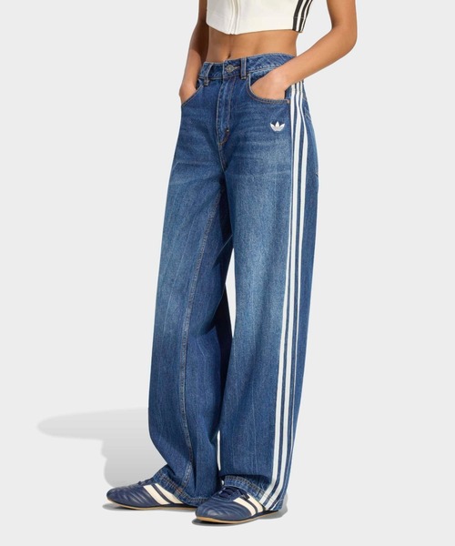 adidas（アディダス）の「adidas/アディダス adidas VINTAGE DAD JEANS ヴィンテージ サイドライン テーパード オーバーサイズ デニムパンツ 2026年春夏（デニムパンツ・レディース・ブルー/ライトブルー・24inch/25inch/26inch/27inch/28inch/29inch/30inch）」の16枚目の写真