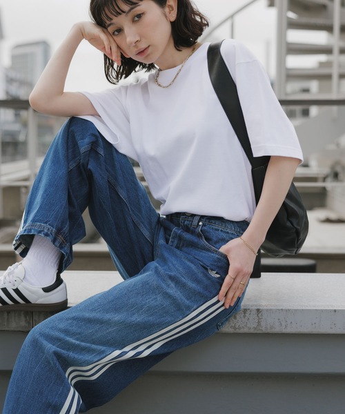 adidas（アディダス）の「adidas/アディダス adidas VINTAGE DAD JEANS ヴィンテージ サイドライン テーパード オーバーサイズ デニムパンツ 2026年春夏（デニムパンツ・レディース・ブルー/ライトブルー・24inch/25inch/26inch/27inch/28inch/29inch/30inch）」の22枚目の写真