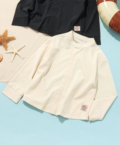 BREEZE（ブリーズ）の「【UVカット】シャツラッシュガード（ラッシュガード・キッズ・チャコール/アイボリー・80/90/100/110/120/130/140）」の2枚目の写真