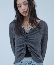 Sheer Gathered Cardigan|シアーギャザーカーディガン