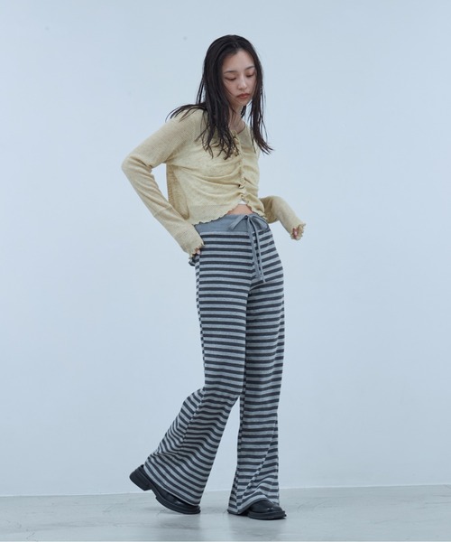 OFROOM(オフルーム)の「Sheer Gathered Cardigan|シアーギャザーカーディガン(カーディガン/ボレロ・レディース・チャコール/アイボリー/ブラック/イエロー・FREE)」の18枚目の写真