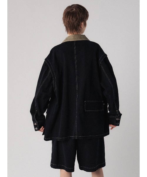 ELCHELE(エルチェレ)の「EL PRODUCT #2 JACKET(ミリタリージャケット・レディース・キナリ/ブラック・FREE)」の6枚目の写真