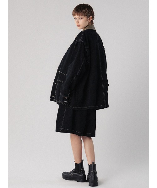 ELCHELE(エルチェレ)の「EL PRODUCT #2 JACKET(ミリタリージャケット・レディース・キナリ/ブラック・FREE)」の9枚目の写真