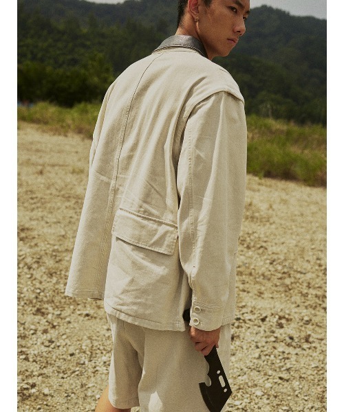 ELCHELE(エルチェレ)の「EL PRODUCT #2 JACKET(ミリタリージャケット・レディース・キナリ/ブラック・FREE)」の11枚目の写真