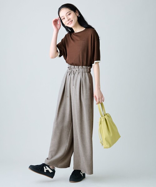 ANY(エニィ)の「テックリネンツイードパンツ(セットアップ着用可)(その他パンツ・レディース・グレー系6/ベージュ系6・MEDIUM/LARGE)」の8枚目の写真