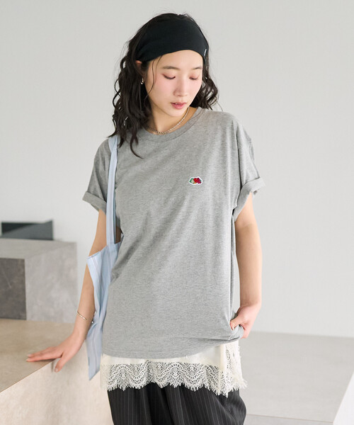 FREAK'S STORE(フリークスストア)の「FRUIT OF THE LOOM × FREAK'S STORE/フルーツオブザルーム 別注 ラズベリープリント ビッグシルエットTシャツ(Tシャツ/カットソー・レディース・オフホワイト/ライトグレー/ブラック・フリ-)」の14枚目の写真