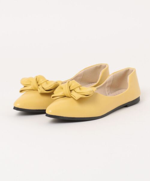 styiro(スタイロ)の「リボンポインテッドトゥ フラット パンプス(パンプス・レディース・イエロー/ブラック・38/37)」の18枚目の写真