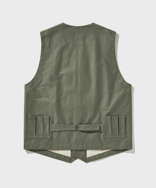 VDR（ブイディアール）の「BACK SATEEN COTTON VEST [Swamp Green]（ベスト・メンズ・その他・MEDIUM/LARGE/X-LARGE）」の2枚目の写真