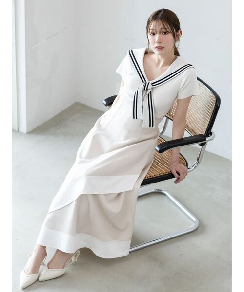 MERCURYDUO（マーキュリーデュオ）の「バイカラーフレアスカート（スカート・レディース・グレー/ベージュ・MEDIUM/SMALL）」の19枚目の写真