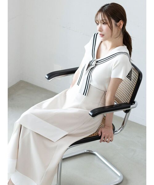 MERCURYDUO（マーキュリーデュオ）の「バイカラーフレアスカート（スカート・レディース・グレー/ベージュ・MEDIUM/SMALL）」の20枚目の写真