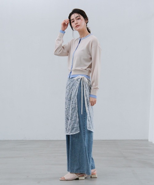 LAKOLE（ラコレ）の「イージーワイドデニム / 654276（デニムパンツ・レディース・ベージュ/ブラック/ライトブルー・LARGE/MEDIUM）」の13枚目の写真