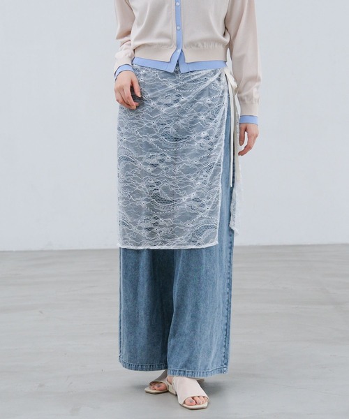 LAKOLE（ラコレ）の「イージーワイドデニム / 654276（デニムパンツ・レディース・ベージュ/ブラック/ライトブルー・LARGE/MEDIUM）」の16枚目の写真