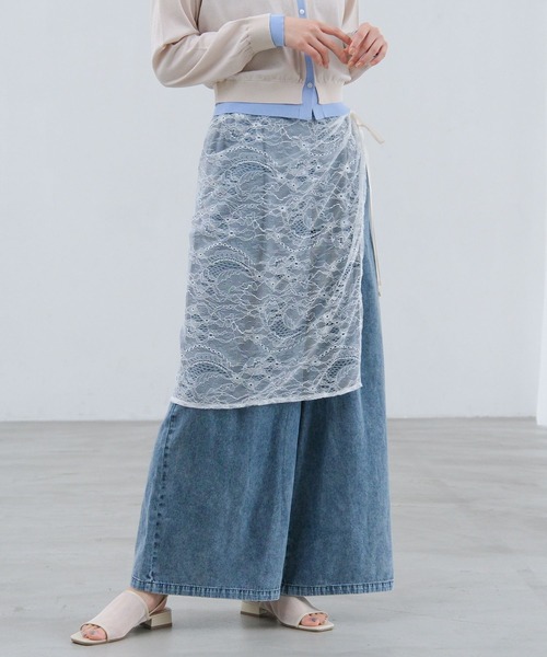 LAKOLE（ラコレ）の「イージーワイドデニム / 654276（デニムパンツ・レディース・ベージュ/ブラック/ライトブルー・LARGE/MEDIUM）」の17枚目の写真