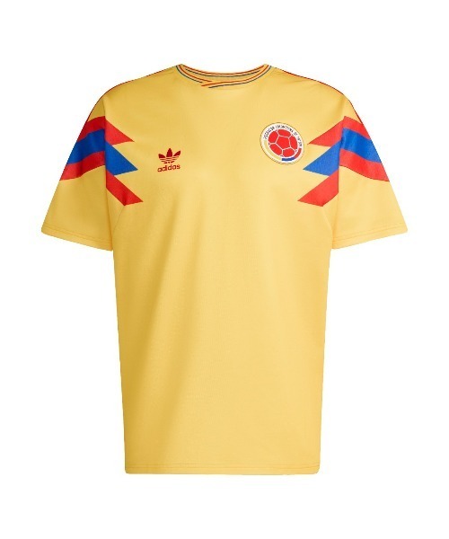 adidas(アディダス)の「adidas originals Colombia National Team 1990 Away Uniform(アディダスオリジナルス コロンビア代表 1990 アウェイ ユニフォーム)(Tシャツ/カットソー・メンズ・イエロー系・SMALL/MEDIUM/X-LARGE/LARGE/XX-LARGE)」の2枚目の写真
