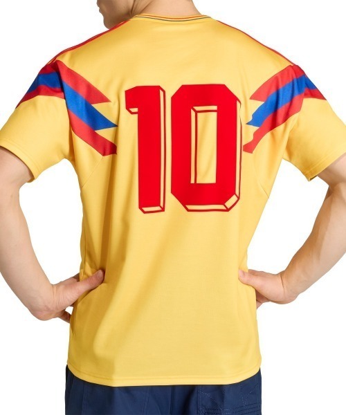 adidas(アディダス)の「adidas originals Colombia National Team 1990 Away Uniform(アディダスオリジナルス コロンビア代表 1990 アウェイ ユニフォーム)(Tシャツ/カットソー・メンズ・イエロー系・SMALL/MEDIUM/X-LARGE/LARGE/XX-LARGE)」の8枚目の写真