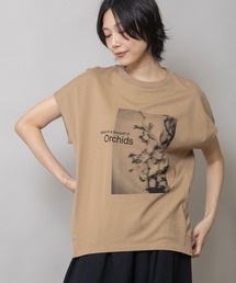 フラワーフォトプリントTシャツ