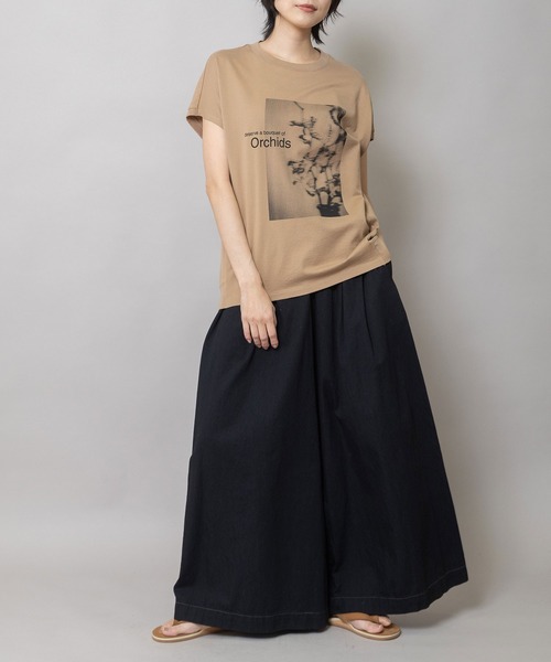Munich(ミューニック)の「フラワーフォトプリントTシャツ(Tシャツ/カットソー・レディース・ミント/ダークベージュ/ホワイト・FREE)」の20枚目の写真