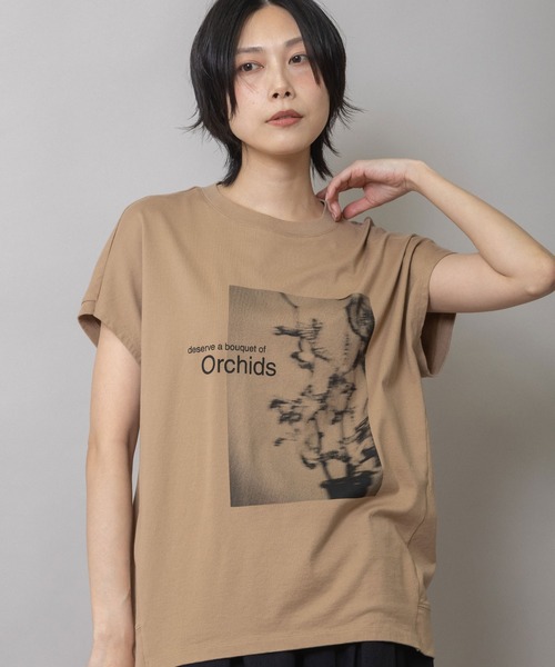 Munich(ミューニック)の「フラワーフォトプリントTシャツ(Tシャツ/カットソー・レディース・ミント/ダークベージュ/ホワイト・FREE)」の15枚目の写真