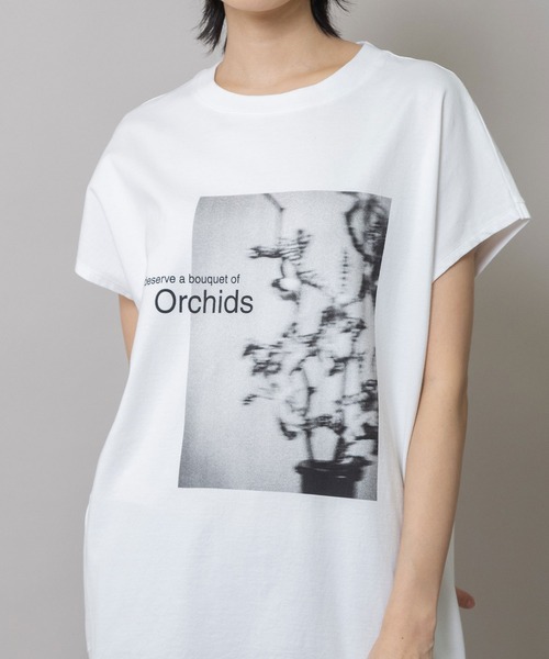 Munich(ミューニック)の「フラワーフォトプリントTシャツ(Tシャツ/カットソー・レディース・ミント/ダークベージュ/ホワイト・FREE)」の21枚目の写真