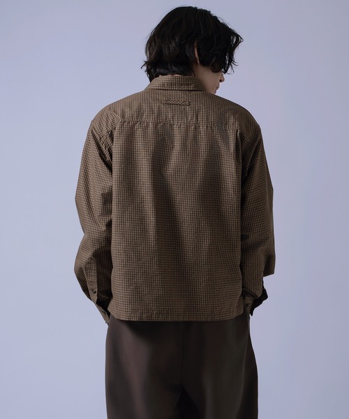 improves（インプローブス）の「短丈 チェックシャツ（シャツ/ブラウス・メンズ・ブラック/ネイビー/ブラウン・MEDIUM/LARGE）」の11枚目の写真
