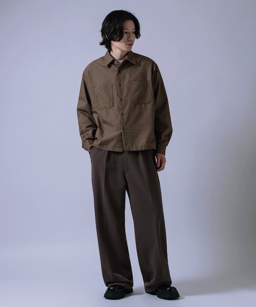 improves（インプローブス）の「短丈 チェックシャツ（シャツ/ブラウス・メンズ・ブラック/ネイビー/ブラウン・MEDIUM/LARGE）」の13枚目の写真