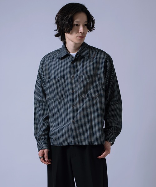 improves（インプローブス）の「短丈 チェックシャツ（シャツ/ブラウス・メンズ・ブラック/ネイビー/ブラウン・MEDIUM/LARGE）」の14枚目の写真