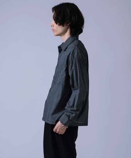 improves（インプローブス）の「短丈 チェックシャツ（シャツ/ブラウス・メンズ・ブラック/ネイビー/ブラウン・MEDIUM/LARGE）」の15枚目の写真