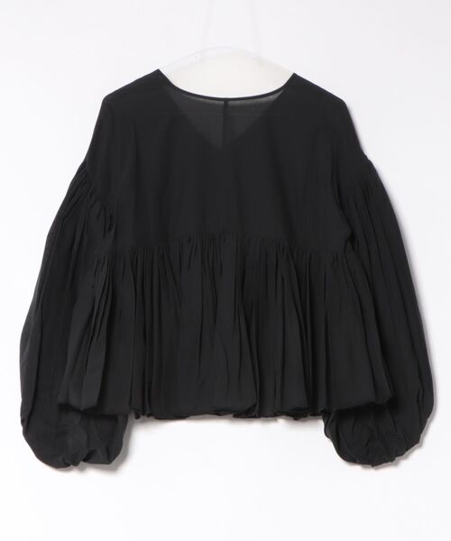 Jines（ジネス）の「コットンボイルボリュームブラウス（シャツ/ブラウス・レディース・ブラック/ホワイト/ブラウン/グリーン・38）」の5枚目の写真