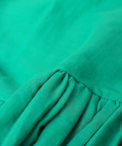 Jines（ジネス）の「コットンボイルボリュームブラウス（シャツ/ブラウス・レディース・ブラック/ホワイト/ブラウン/グリーン・38）」の16枚目の写真