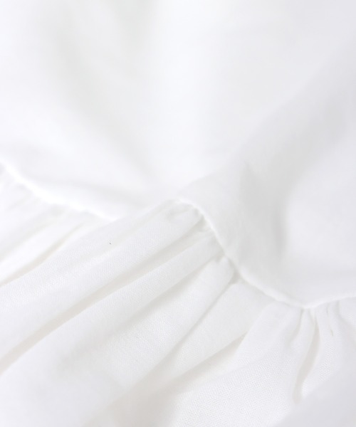 Jines（ジネス）の「コットンボイルボリュームブラウス（シャツ/ブラウス・レディース・ブラック/ホワイト/ブラウン/グリーン・38）」の6枚目の写真