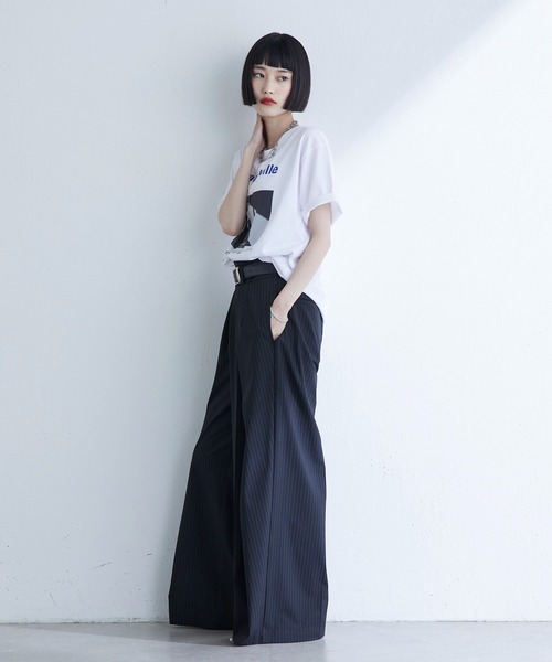 Lui's（ルイス）の「UVカット / 接触冷感フォトT（Tシャツ/カットソー・レディース・オフホワイト/ブラック/イエロー・FREE）」の15枚目の写真