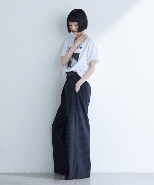 Lui's（ルイス）の「UVカット / 接触冷感フォトT（Tシャツ/カットソー・レディース・オフホワイト/ブラック/イエロー・FREE）」の16枚目の写真