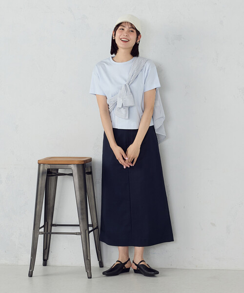 COMME CA ISM（コムサイズム）の「ストレッチナロー スカート（スカート・レディース・カーキ/ネイビー・MEDIUM/LARGE）」の5枚目の写真