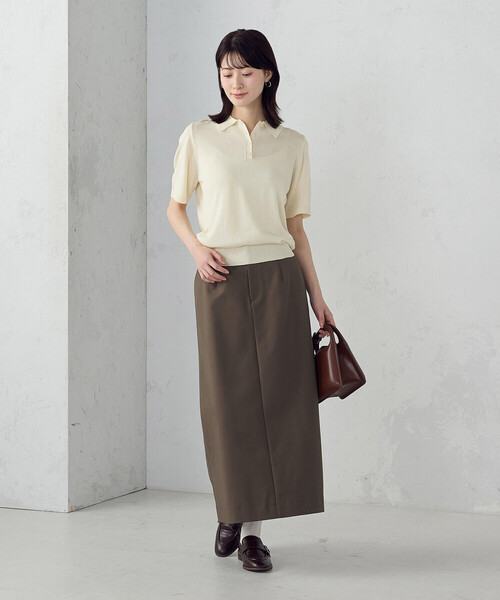 COMME CA ISM（コムサイズム）の「ストレッチナロー スカート（スカート・レディース・カーキ/ネイビー・MEDIUM/LARGE）」の8枚目の写真