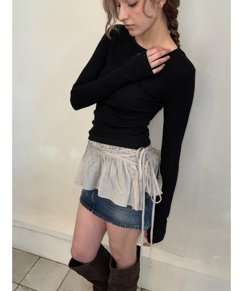 ISAYYERR（アイセイイェール）の「Twinkie Long Sleeve (black)（Tシャツ/カットソー・レディース・その他・FREE）」の3枚目の写真