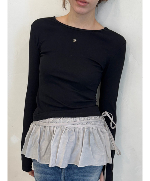ISAYYERR（アイセイイェール）の「Twinkie Long Sleeve (black)（Tシャツ/カットソー・レディース・その他・FREE）」の5枚目の写真