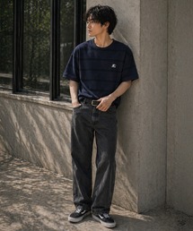 STARTER BLACK LABEL(スターターブラックレーベル)の「【karlas別注】STARTER BLACK LABEL スターター ブラックレーベル ボーダーTシャツ 鹿の子 ワンポイント 半袖Tシャツ(Tシャツ/カットソー)」
