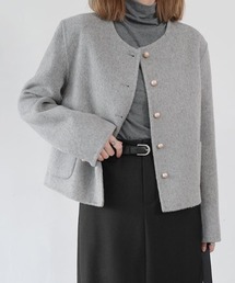 CHUN CHUN NOTES（チュンチュンノーツ）の「26SS/ノーカラーショートジャケット（ノーカラージャケット）」