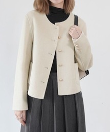 CHUN CHUN NOTES（チュンチュンノーツ）の「26SS/ノーカラーショートジャケット（ノーカラージャケット）」