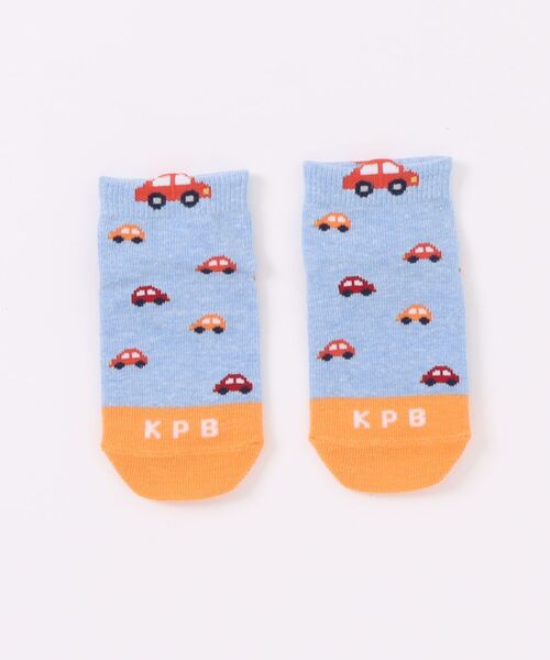 KP DECO（ケーピーデコ）の「車柄 ショートソックス（ソックス/靴下・キッズ・イエロー/サックスブルー・14cm/18cm/16cm）」の2枚目の写真